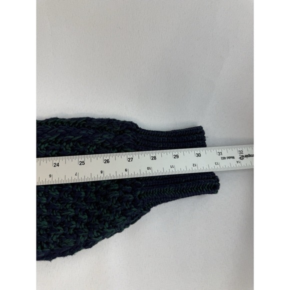 Allen Lolly Nottingham England Men's Cable-knit Pullover Sweater Large Navy/Grn - Picture 10 of 10